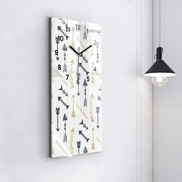 Vertikálne hodiny Geometrický bedrový vzor