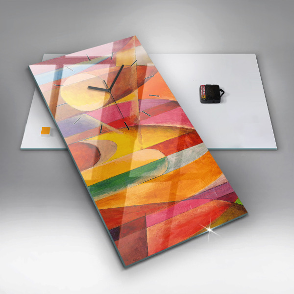 Vertikálne hodiny Umelecká výzdoba abstrakcia