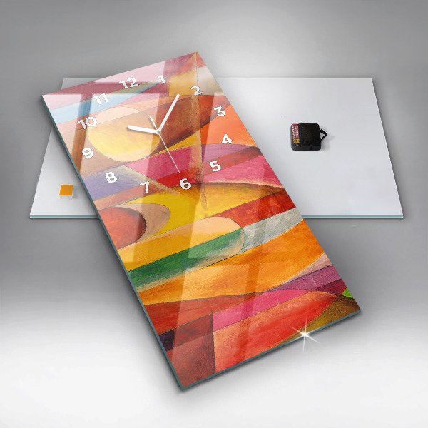Vertikálne hodiny Umelecká výzdoba abstrakcia