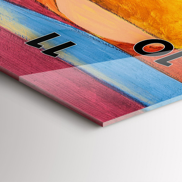 Vertikálne hodiny Umelecká výzdoba abstrakcia