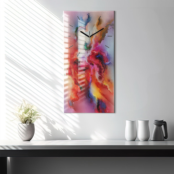 Vertikálne hodiny Rozliate farby