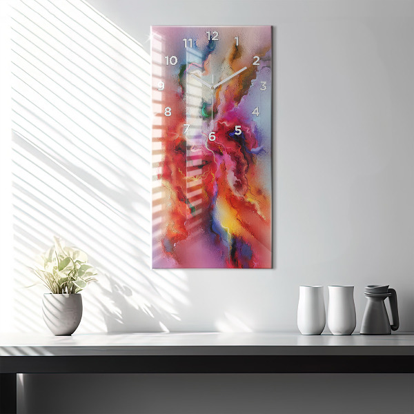 Vertikálne hodiny Rozliate farby