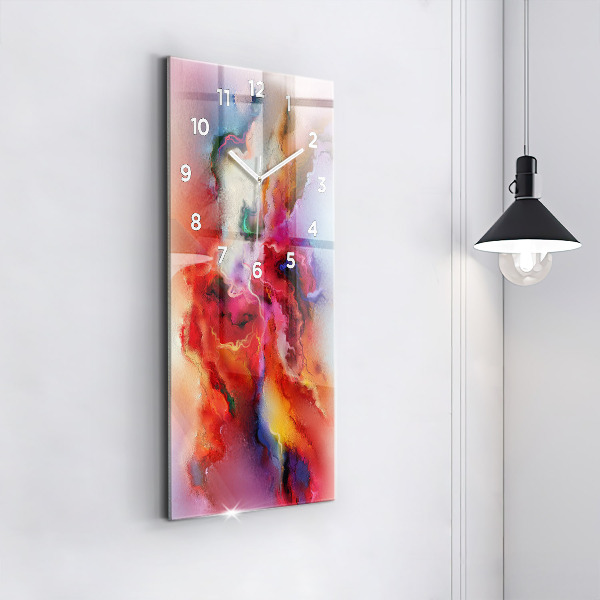 Vertikálne hodiny Rozliate farby