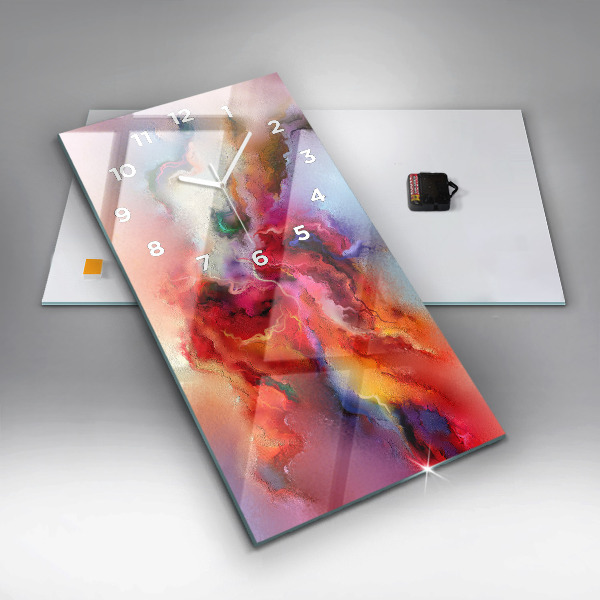 Vertikálne hodiny Rozliate farby