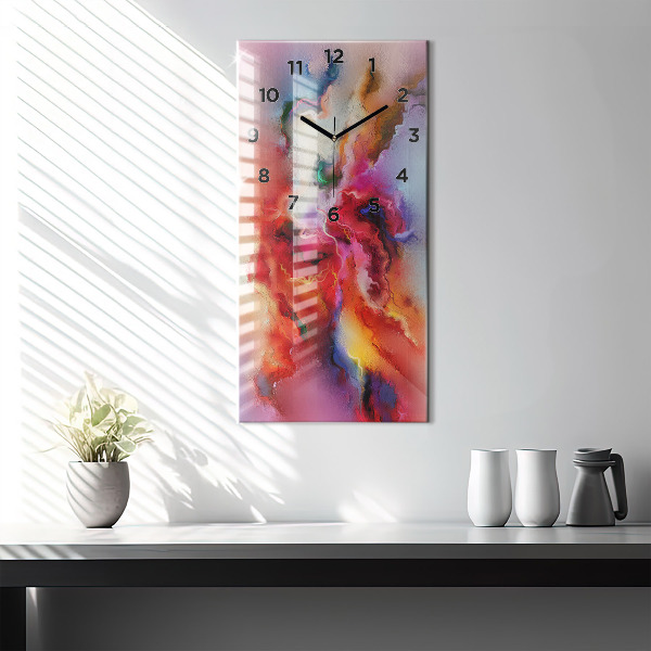 Vertikálne hodiny Rozliate farby