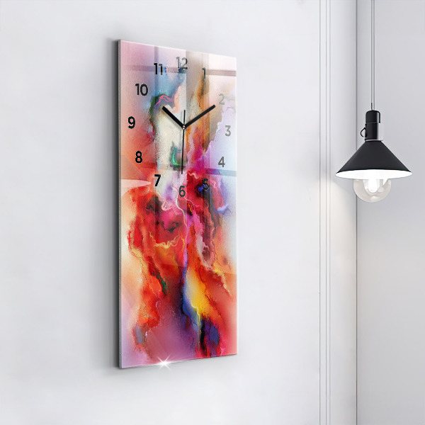 Vertikálne hodiny Rozliate farby