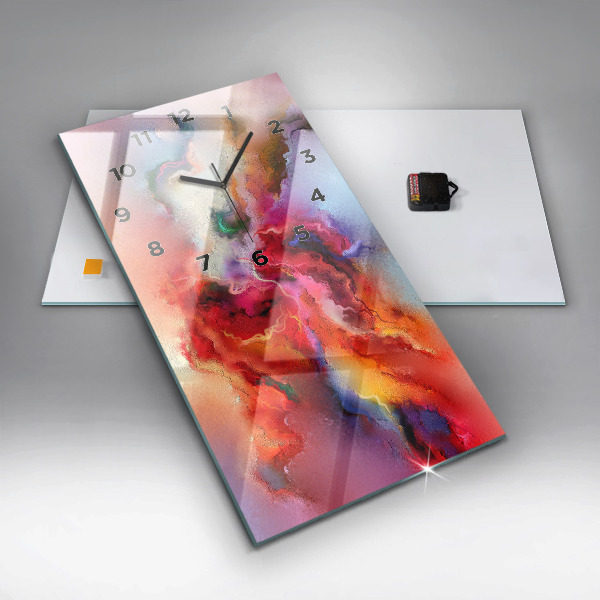 Vertikálne hodiny Rozliate farby