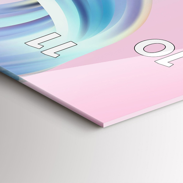 Vertikálne hodiny Pastelová vlnová abstrakcia