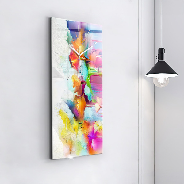 Vertikálne hodiny Abstraktné kvety