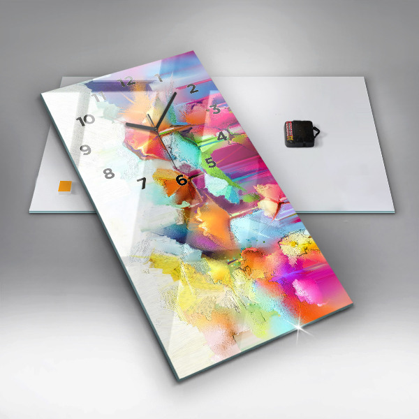 Vertikálne hodiny Abstraktné kvety