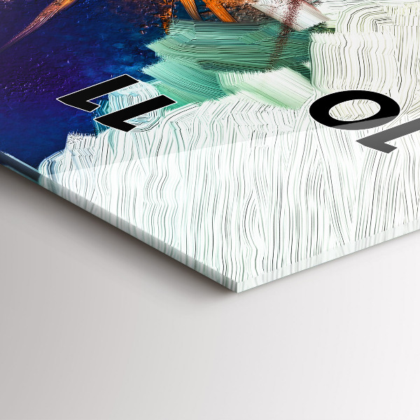 Vertikálne hodiny Abstraktné kvety