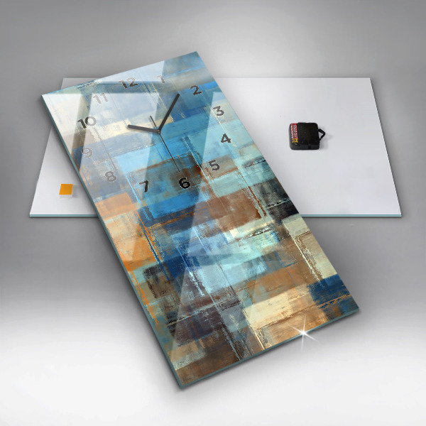 Vertikálne hodiny Farebné pozadie – abstrakcia