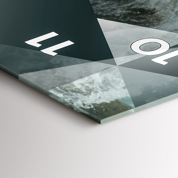 Vertikálne hodiny Abstraktné morské vlny