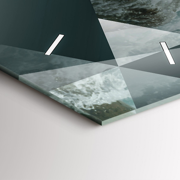 Vertikálne hodiny Abstraktné morské vlny