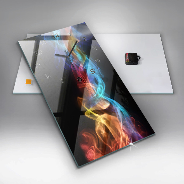 Vertikálne hodiny Abstraktné farebné čiary