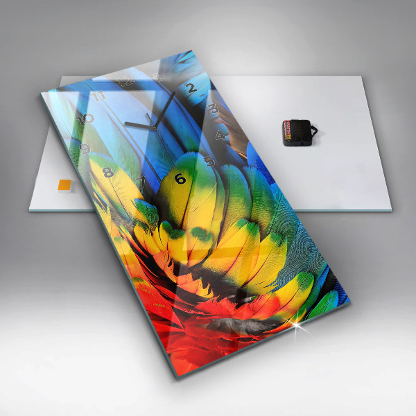 Vertikálne hodiny Farebné vtáčie krídla