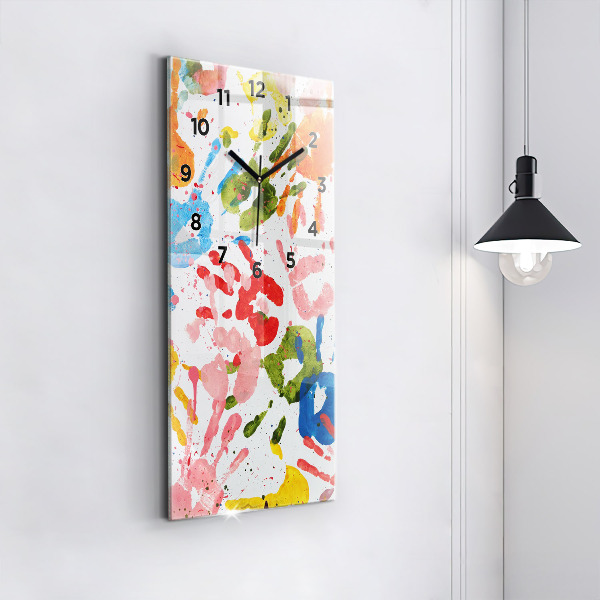 Vertikálne hodiny Odtlačky detských rúk