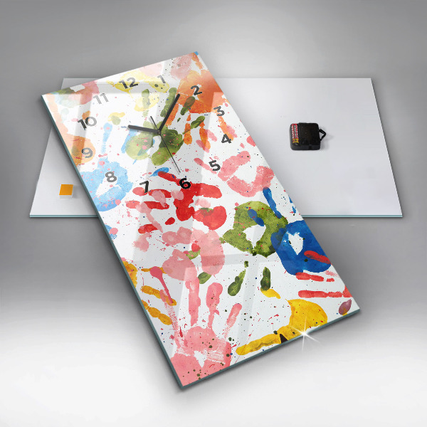 Vertikálne hodiny Odtlačky detských rúk