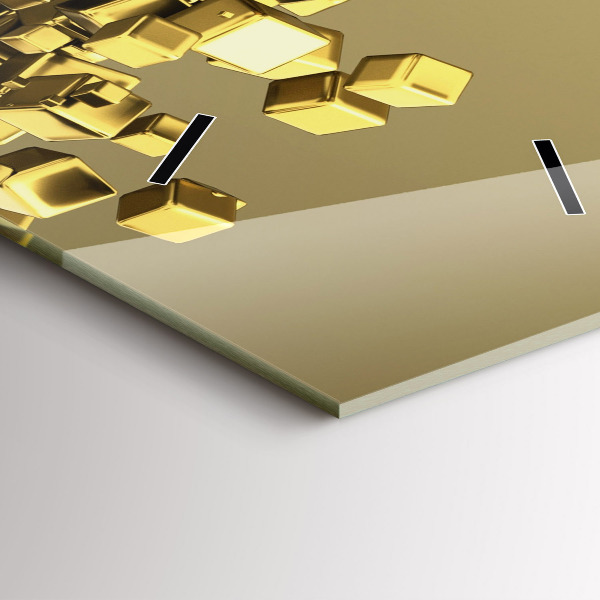 Vertikálne hodiny Zlaté štvorčeky