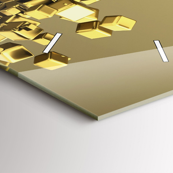 Vertikálne hodiny Zlaté štvorčeky