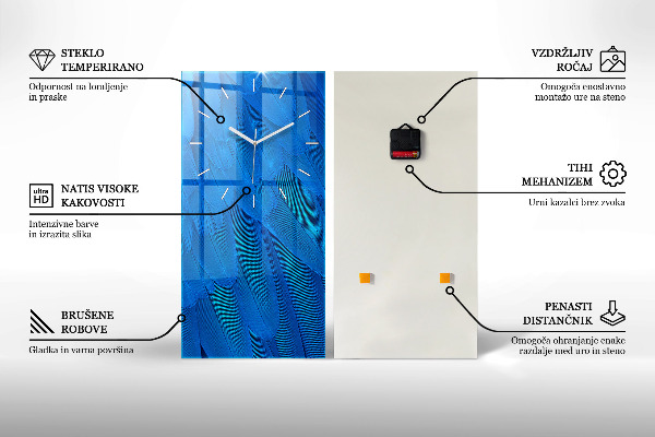 Vertikálne hodiny Abstraktné kruhy