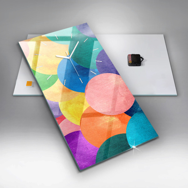 Vertikálne hodiny Abstraktné kruhy