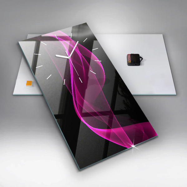 Vertikálne hodiny Ružová abstrakcia