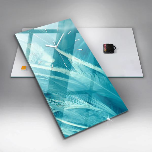 Vertikálne hodiny Zelený a tyrkysový vintage