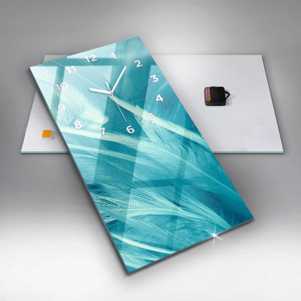 Vertikálne hodiny Zelený a tyrkysový vintage