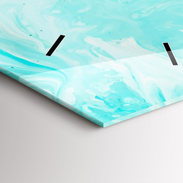 Vertikálne hodiny Modrá abstrakcia