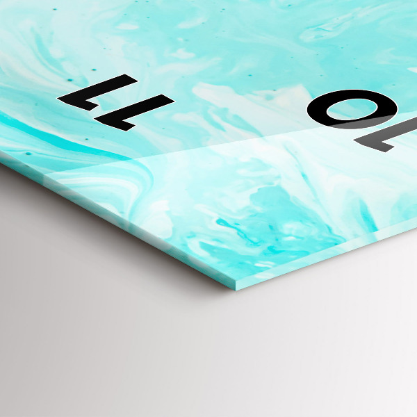 Vertikálne hodiny Modrá abstrakcia