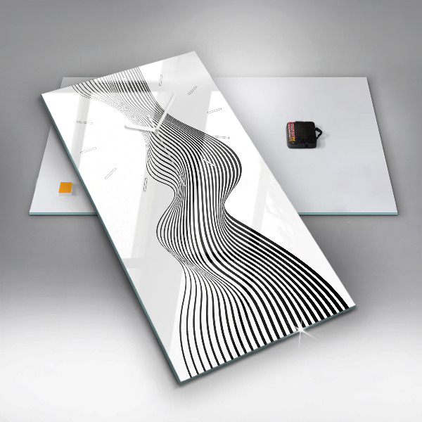 Vertikálne hodiny Čiernobiele umenie