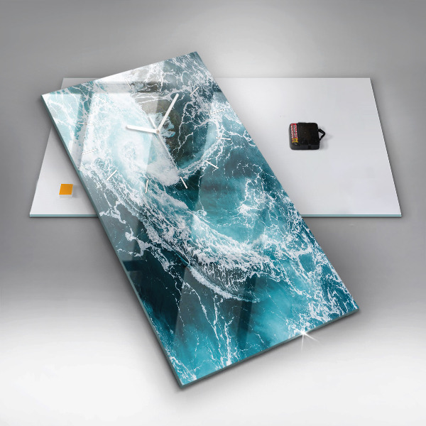 Vertikálne hodiny Vírivé spenené vlny