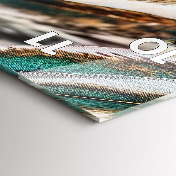 Vertikálne hodiny Svetlohnedé vtáčie perie