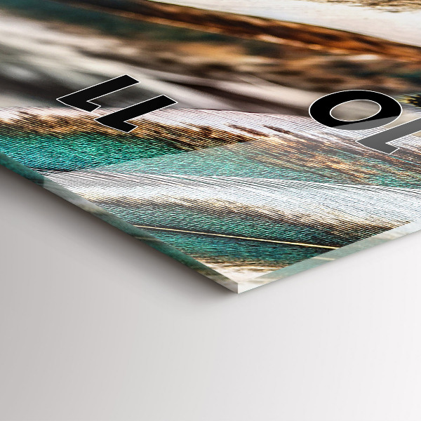 Vertikálne hodiny Svetlohnedé vtáčie perie