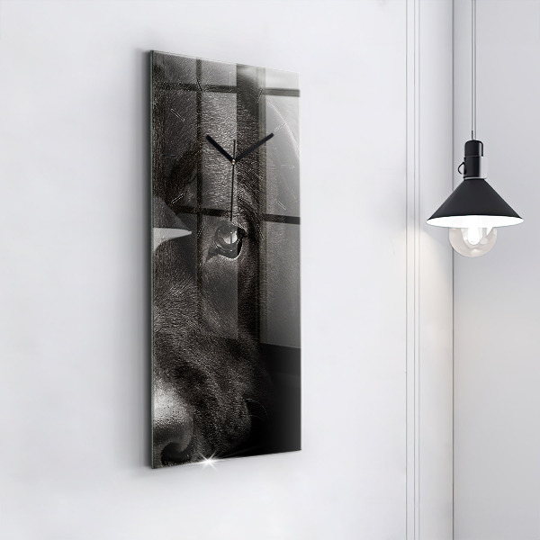 Vertikálne hodiny Škótsky pes a mačka