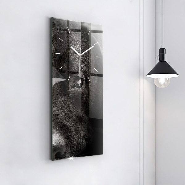 Vertikálne hodiny Škótsky pes a mačka