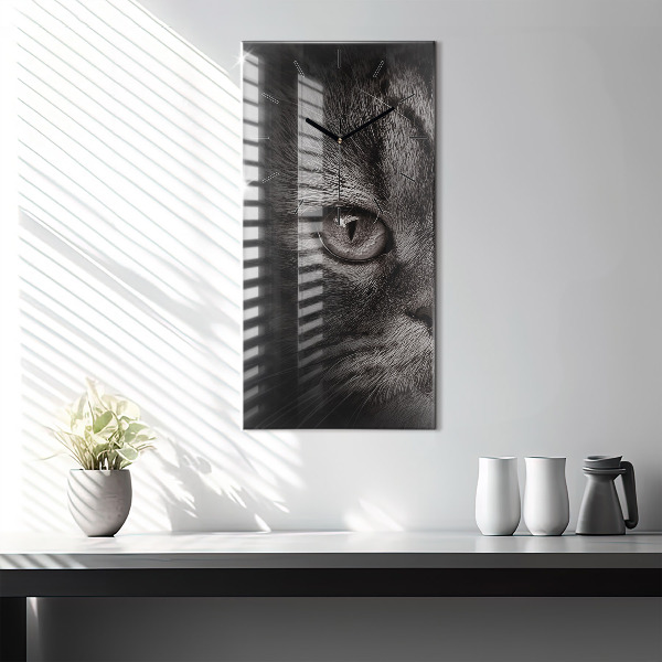 Vertikálne hodiny Škótsky pes a mačka