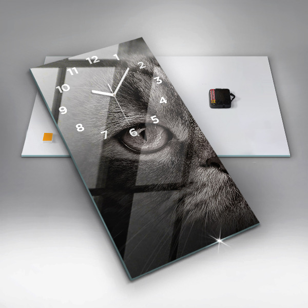 Vertikálne hodiny Škótsky pes a mačka