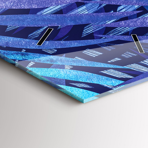 Vertikálne hodiny Modré listy