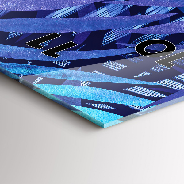 Vertikálne hodiny Modré listy