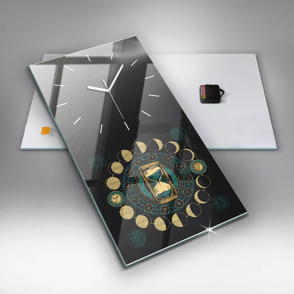 Vertikálne hodiny Fázy mesiaca a presýpacie hodiny