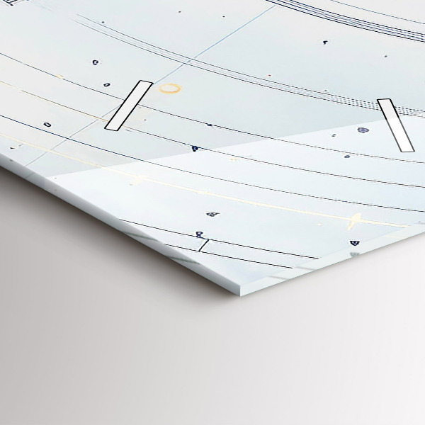 Vertikálne hodiny Modré kresby