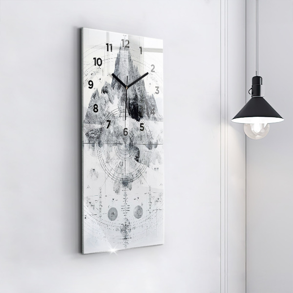 Vertikálne hodiny Kreslené hory