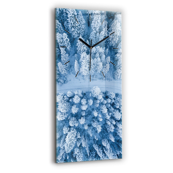 Vertikálne hodiny Les z dronu