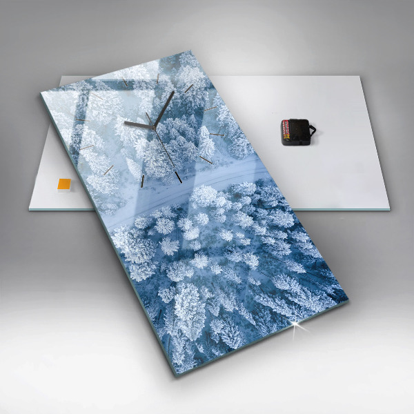 Vertikálne hodiny Les z dronu