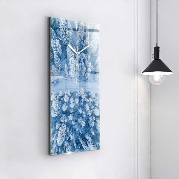 Vertikálne hodiny Les z dronu