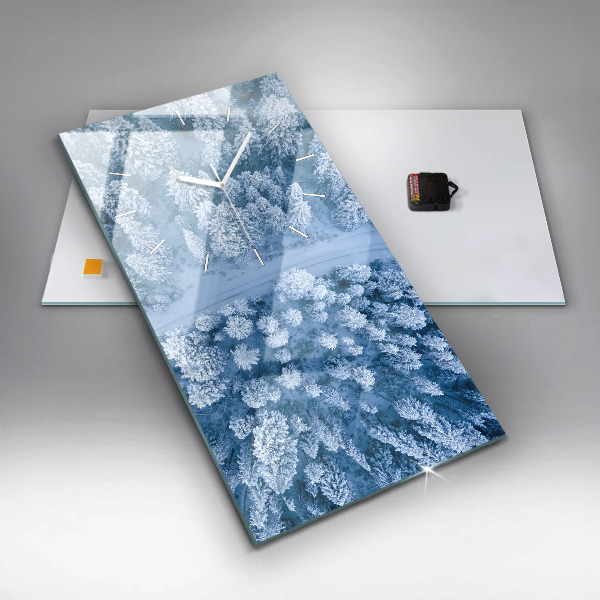 Vertikálne hodiny Les z dronu