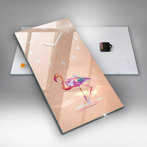 Vertikálne hodiny Ilustrácia plameniaka