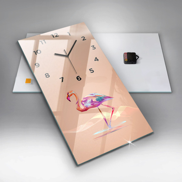 Vertikálne hodiny Ilustrácia plameniaka